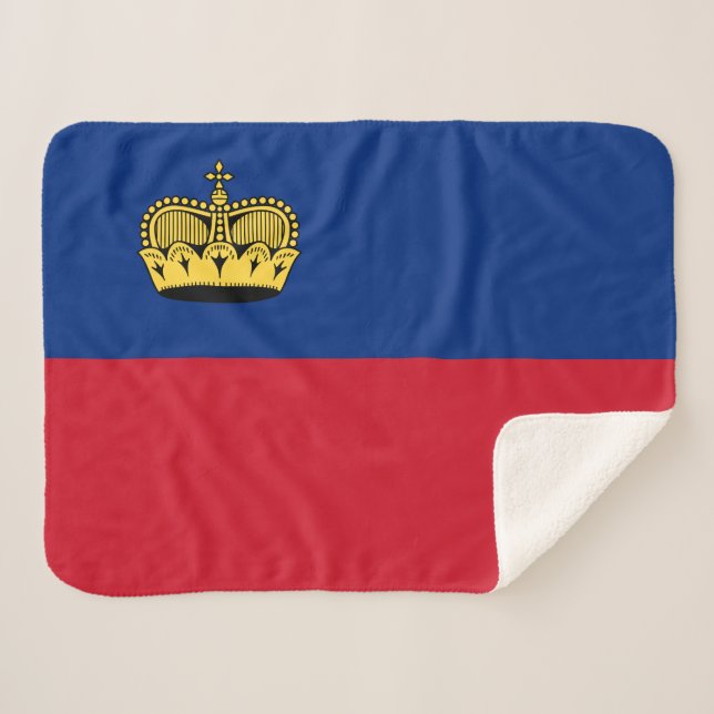 Liechtenstein-Flagge Sherpadecke (Vorderseite (Horizontal))