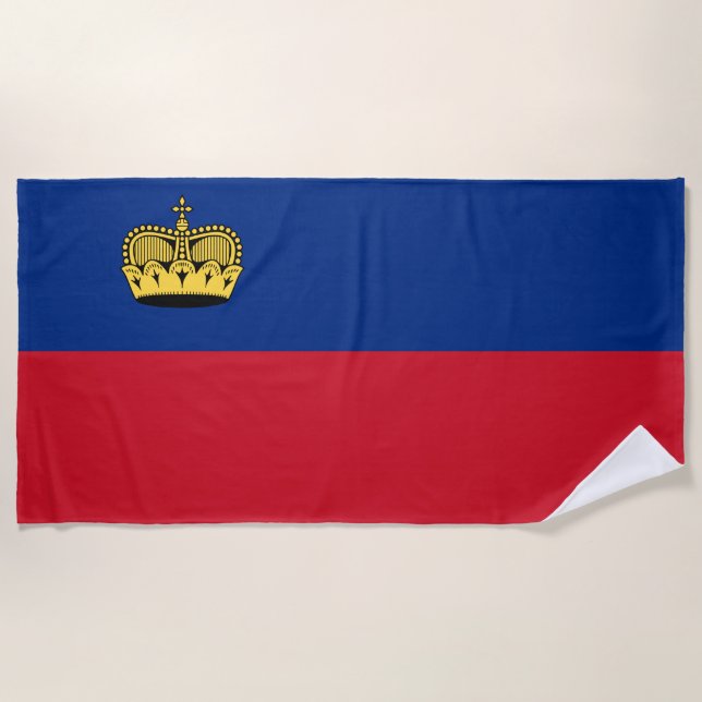 Liechtenstein-Flagge Strandtuch (Vorderseite)