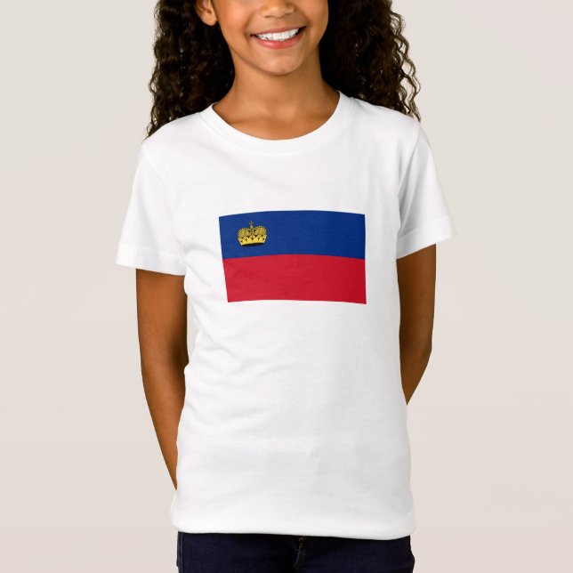 Liechtenstein-Flagge T-Shirt (Vorderseite)