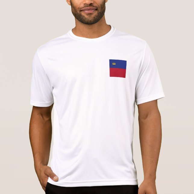 Liechtenstein-Flagge T-Shirt (Vorderseite)