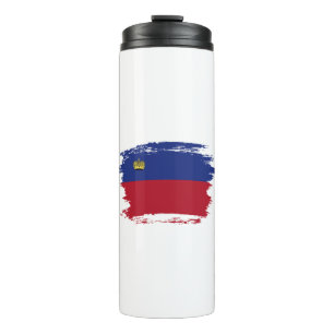 Liechtenstein-Flagge Thermosbecher