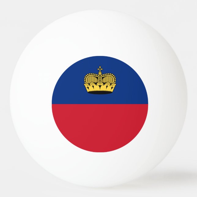 Liechtenstein-Flagge Tischtennisball (Vorderseite)