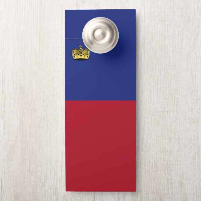 Liechtenstein-Flagge Türanhänger (Auf Knauf)