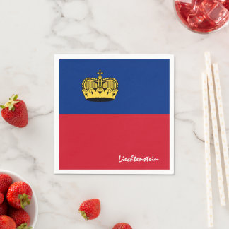 Liechtenstein & Flaggen Party Mode /Sportfans Serviette