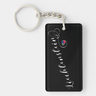 Liechtenstein-Flaggenherz Schlüsselanhänger