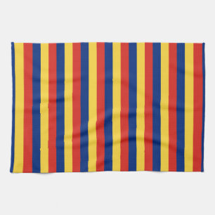 Liechtenstein-Flaggenstreifen Landesymbol Muster Geschirrtuch