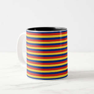 Liechtenstein-Flaggenstreifen Landesymbol Muster Zweifarbige Tasse