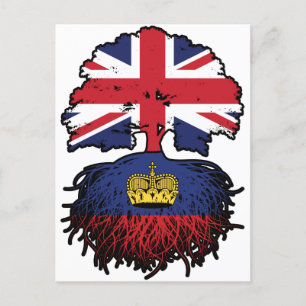 Liechtenstein Liechtensteiner Britisches Vereinigt Postkarte