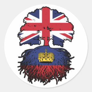 Liechtenstein Liechtensteiner Britisches Vereinigt Runder Aufkleber
