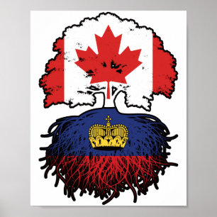 Liechtenstein Liechtensteiner Kanadischer Tree Poster