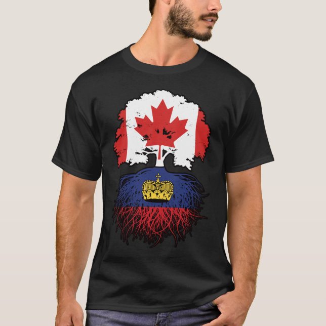 Liechtenstein Liechtensteiner Kanadischer Tree T-Shirt (Vorderseite)