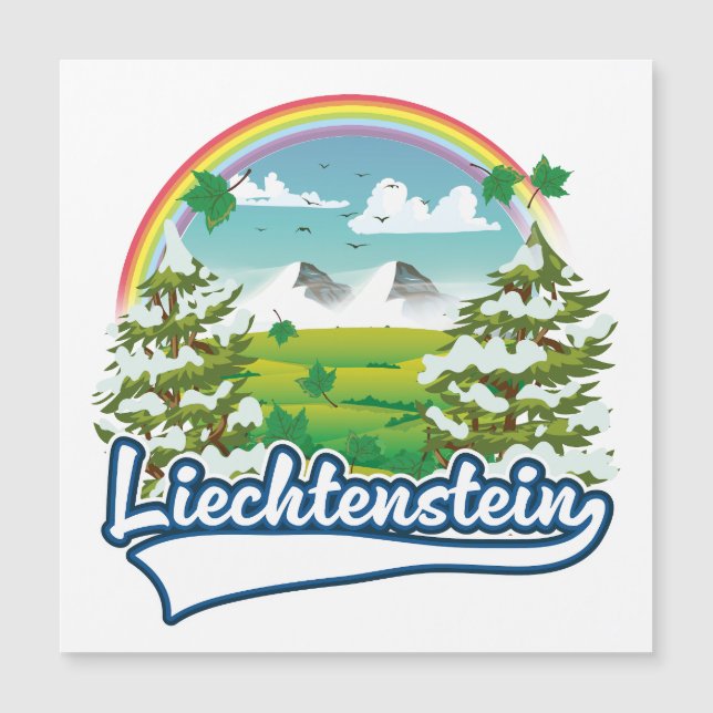 Liechtenstein-Reiselogo Magnetkarte (Vorderseite)