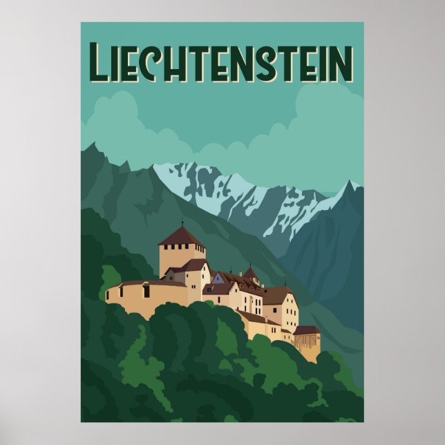 Liechtenstein Reisen Poster (Vorne)