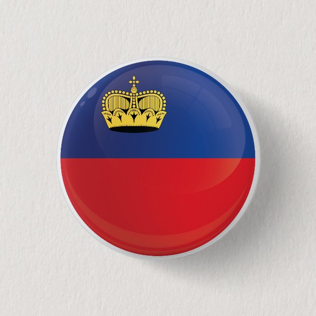 Liechtenstein-Round-Icon-Flagge Button (Vorderseite)