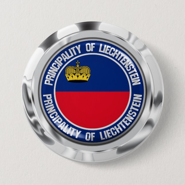 Liechtenstein-RundEmblem Button (Vorderseite)