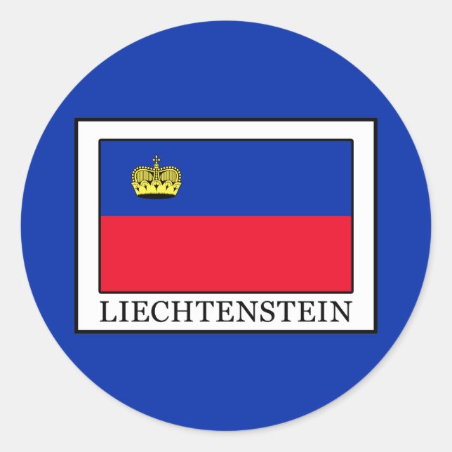 Liechtenstein Runder Aufkleber (Vorderseite)
