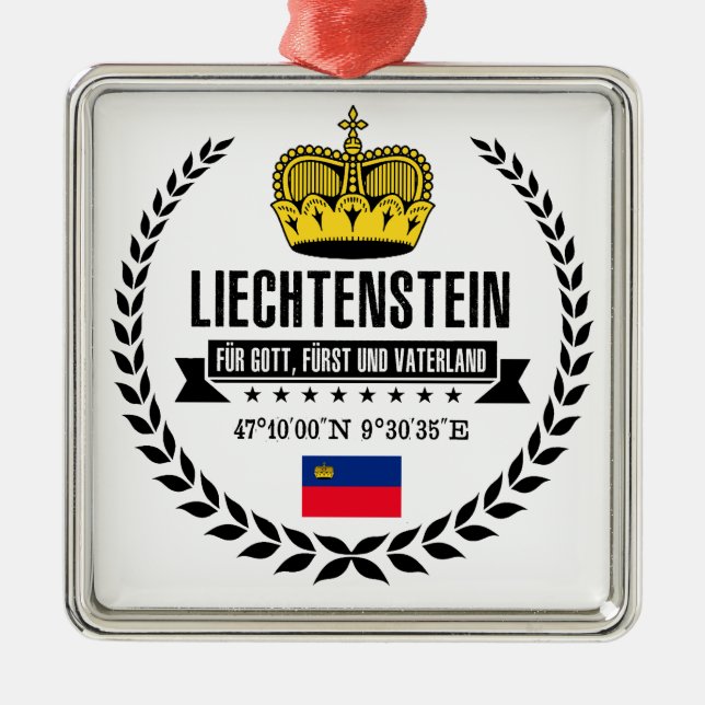 Liechtenstein Silbernes Ornament (Vorne)