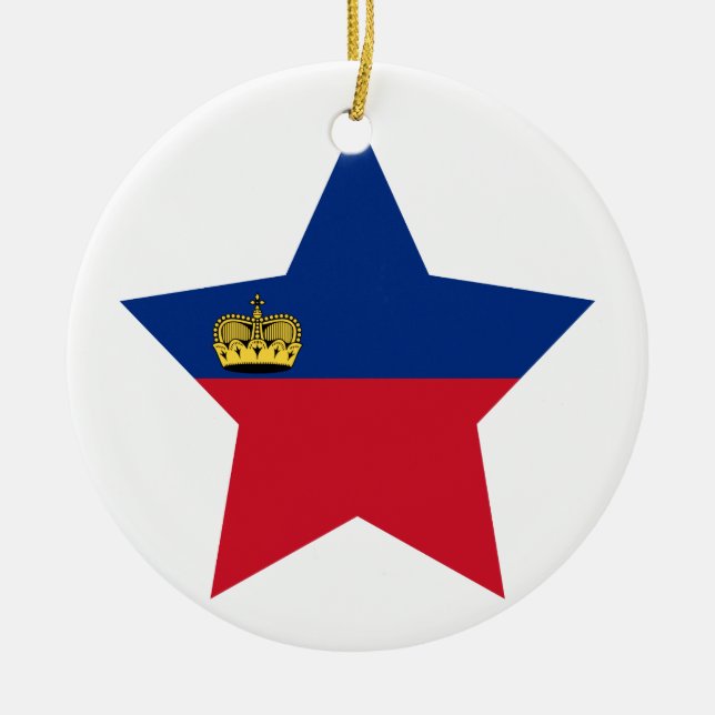 Liechtenstein-Stern Keramik Ornament (Vorne)