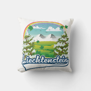 Liechtenstein Travel Logo Kissen