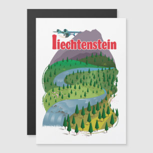 liechtenstein Travel Poster Magnetkarte