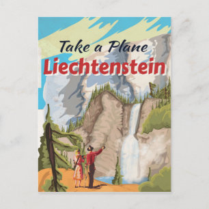 Liechtenstein Vintage-Reiseplakat Postkarte