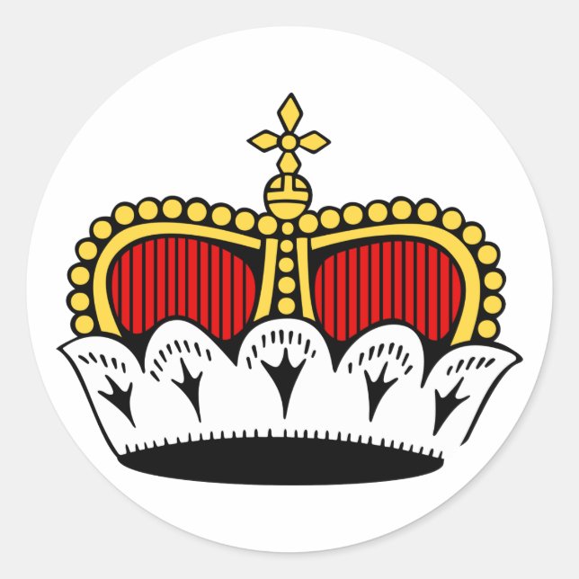 Liechtenstein Wappen, Liechtenstein Runder Aufkleber (Vorderseite)