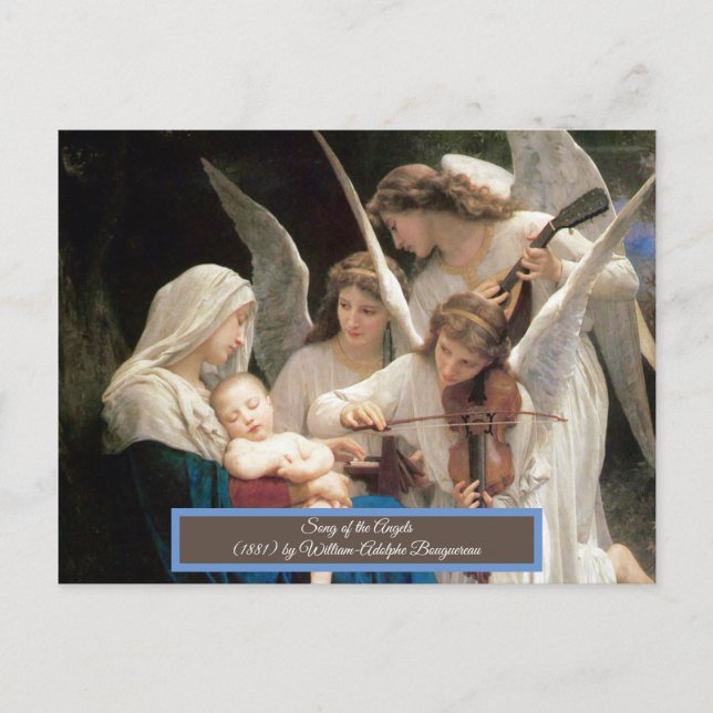 Lied der Engel Bouguereau Postkarte (Vorderseite)