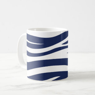 Lied der Meeresmarine Blau Fließende Wellen Kaffeetasse