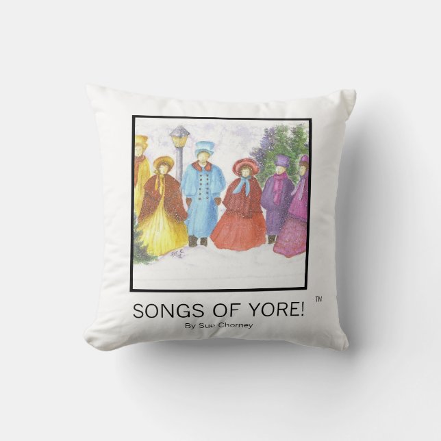 Lieder von Yore Carolers Kissen (Vorderseite)