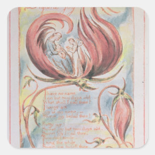 Lieder Williams Blake   von Unschuld; Quadratischer Aufkleber