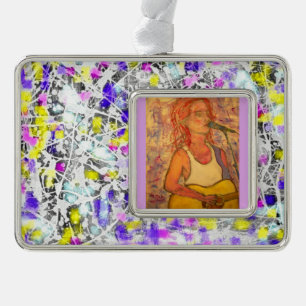 Liederdruckkunst Spritzer Rahmen-Ornament Silber