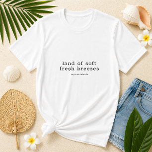 Liedtext Land Soft Fresh Breezes Kaimaninseln T-Shirt