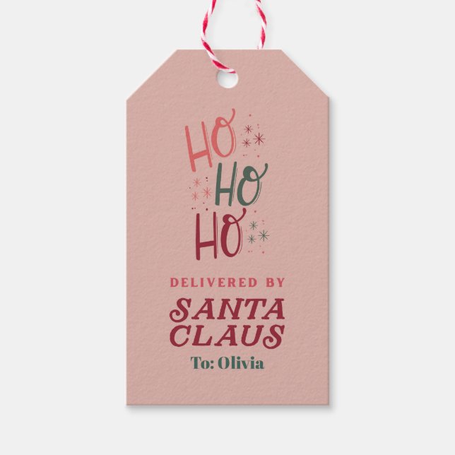 Lieferbar mit den von Santa Custom Geschenketikett Geschenkanhänger (Vorderseite)