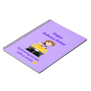 Lieferfahrer Happy Driver Notizbuch Journal Notizblock