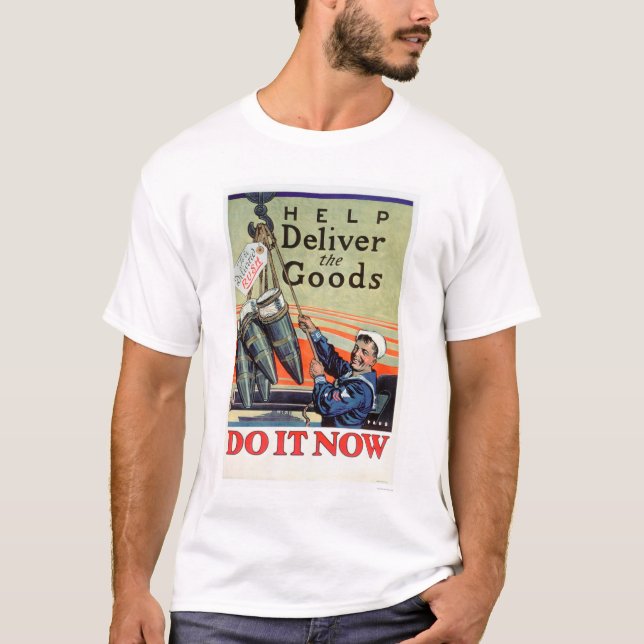Liefern Sie die Waren - Marine (US02293) T-Shirt (Vorderseite)