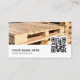 Lieferservice QR-Code für Lieferwagen von Holzpale Visitenkarte