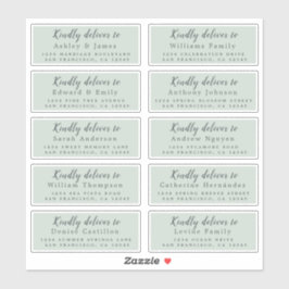 Lieferung an das Calligraphy Wedding Guest Address Aufkleber