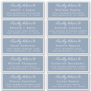 Lieferung an das Calligraphy Wedding Guest Address Aufkleber