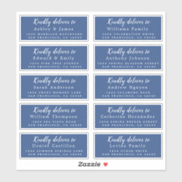 Lieferung an das Calligraphy Wedding Guest Address Aufkleber