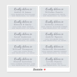 Lieferung an das Calligraphy Wedding Guest Address Aufkleber
