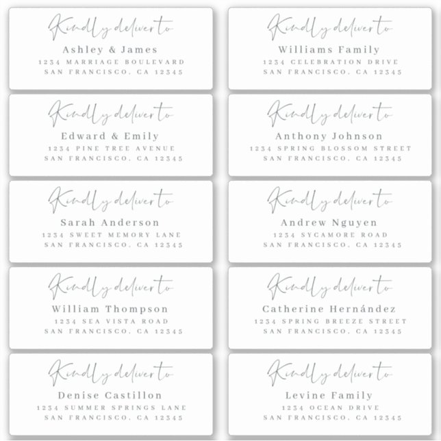 Lieferung an Guest Address Labels BESTELLUNG am 6" (Vorderseite)