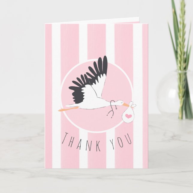 Lieferung der Dankeschön Stork Baby Card für IVF D Dankeskarte (Vorderseite)