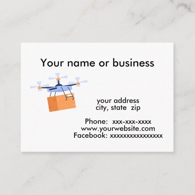 Lieferung der Drohne Visitenkarte (Vorderseite)