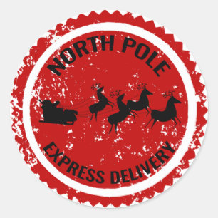 Lieferung des Nordpol-Express Runder Aufkleber