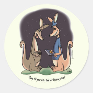 Lieferung Runder Aufkleber