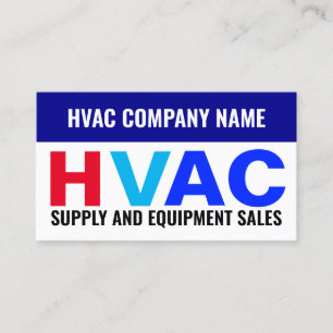 Lieferung und Verkauf von Ausrüstungen - HVAC Visitenkarte