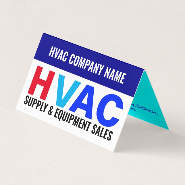 Lieferung und Verkauf von Ausrüstungen - HVAC Visitenkarten (Vorderseite)