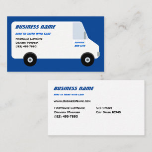 Lieferung Van Blue Business Card Visitenkarte