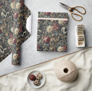 Lieferung von Dekadenz - gotisches Blumendesign Geschenkpapier
