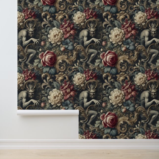 Lieferung von Dekadenz - gotisches Blumendesign Tapete (Anwendung)